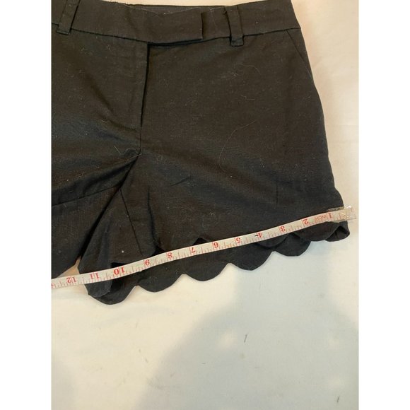 J. Crew Womens Shorts Scalloped Hem Chino Linen Blend H5623 SP18 Black Size 4 - Picture 7 of 10